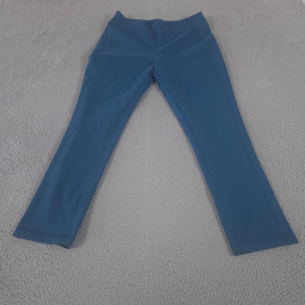 Duluth Trading Co Pants Womens L x‎ 31 Teal Noga Classic Slim Leg Supplex Nylon